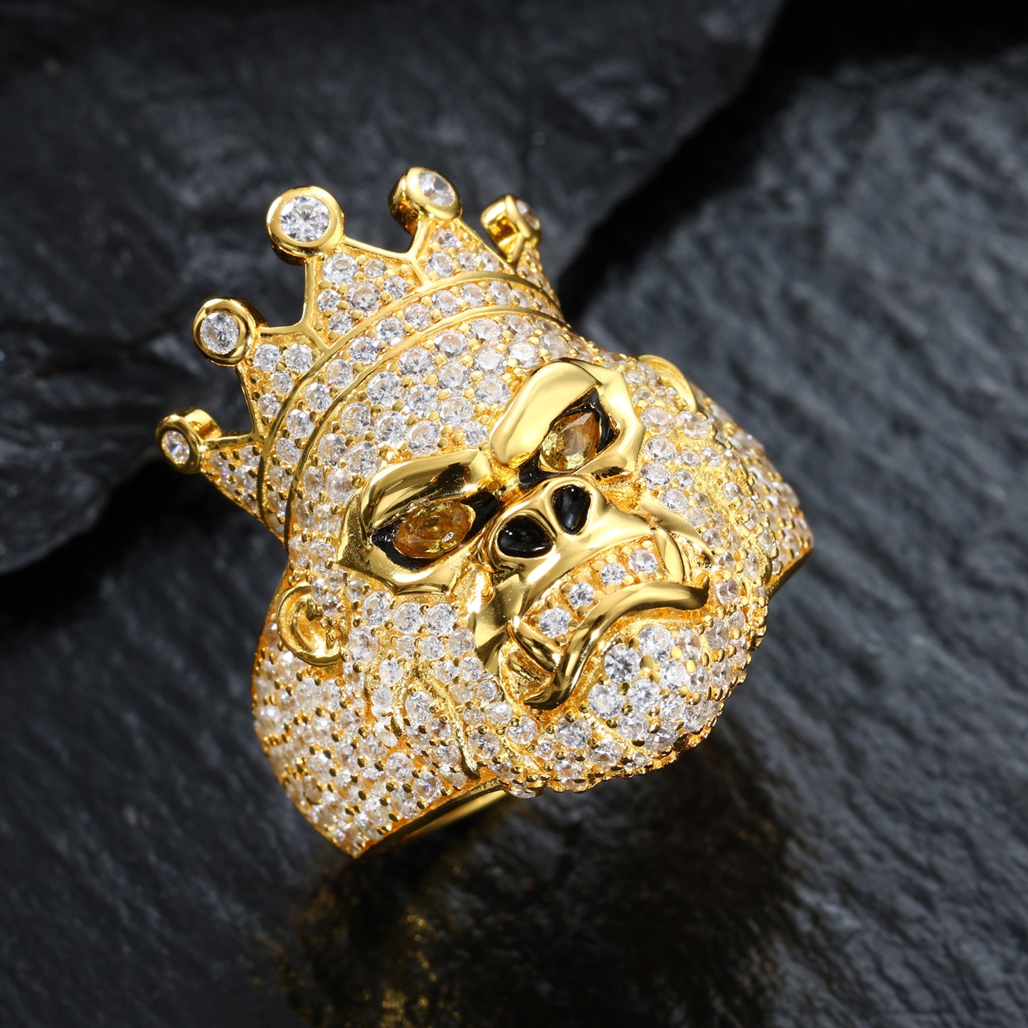 925 Silver Moissanite Crown Gorilla Head Ring for Men TQR0511