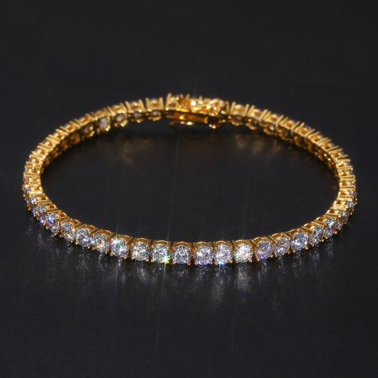 925 Silver Moissanite 4mm Tennis Bracelet TQB0003