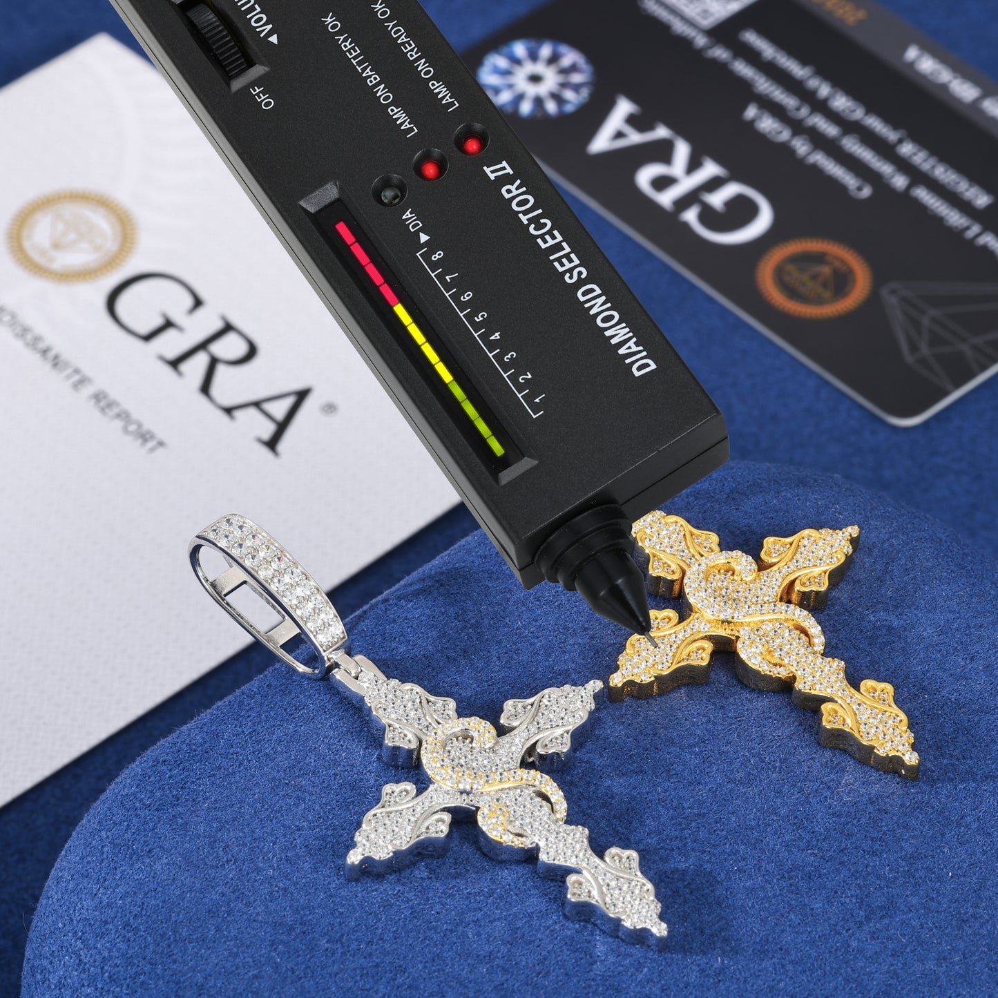 925 Silver Moissanite Serpent Cross Pendant TQP0615