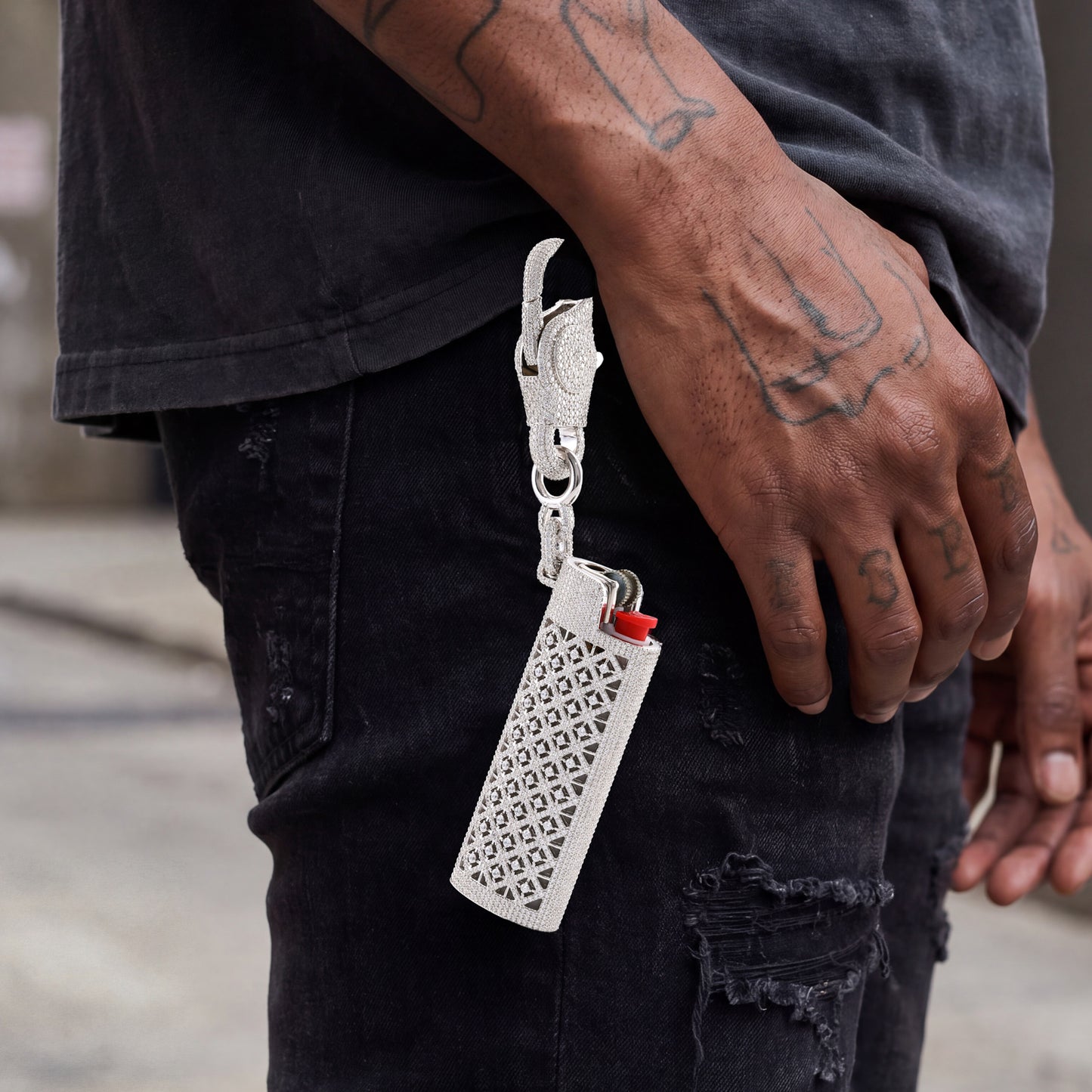 Iced Out Lighter Case Hip Hop Diamond Style Cover CZLCO001