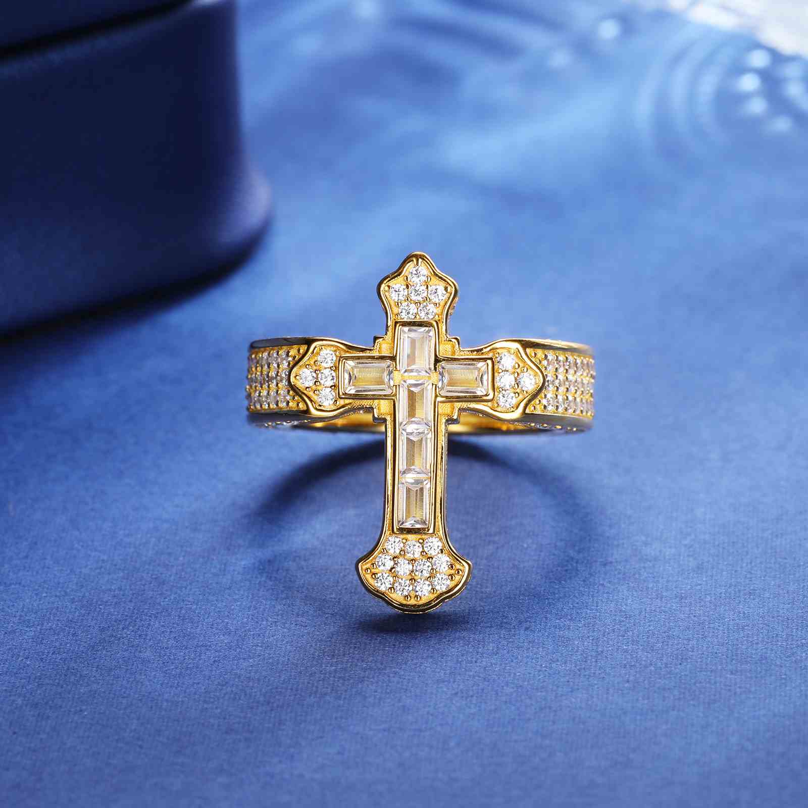 Baguette Iris Cross Ring