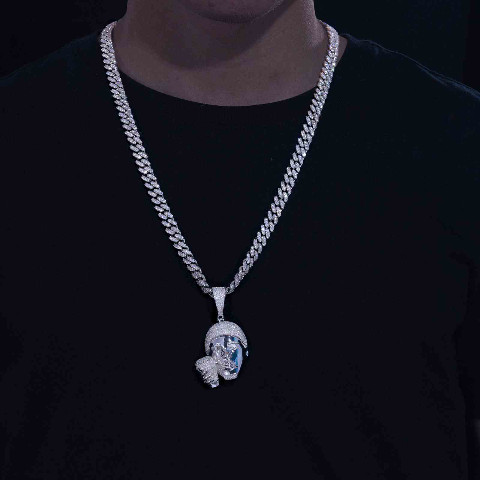 Rapper Head Pendant With Cup