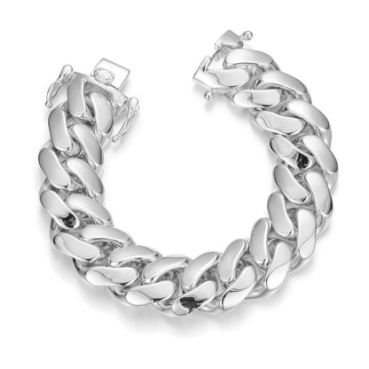 Copper Cuban Link Bracelet 10 to 22mm for Men CZBHX0196