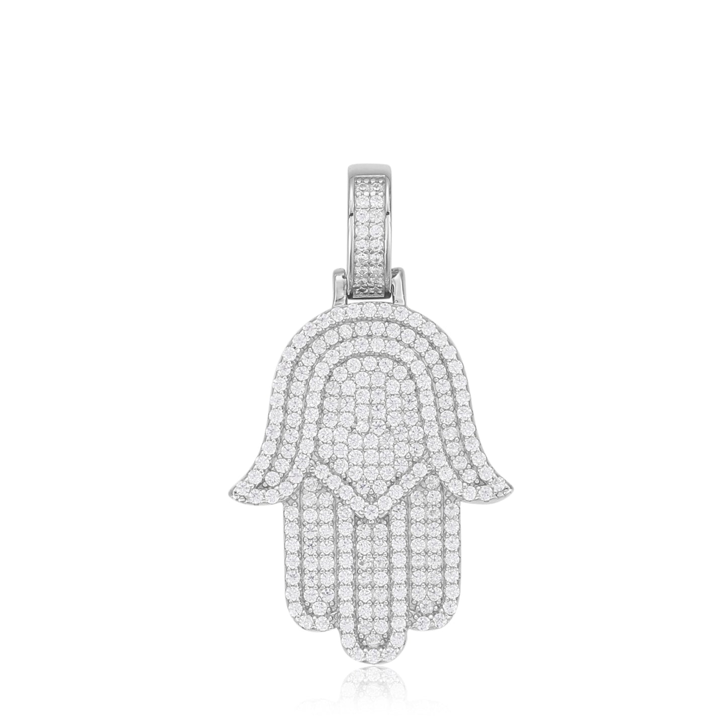 925 Silver Moissanite Palm Eye Pendant TQP0353