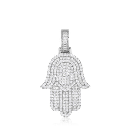 925 Silver Moissanite Palm Eye Pendant TQP0353