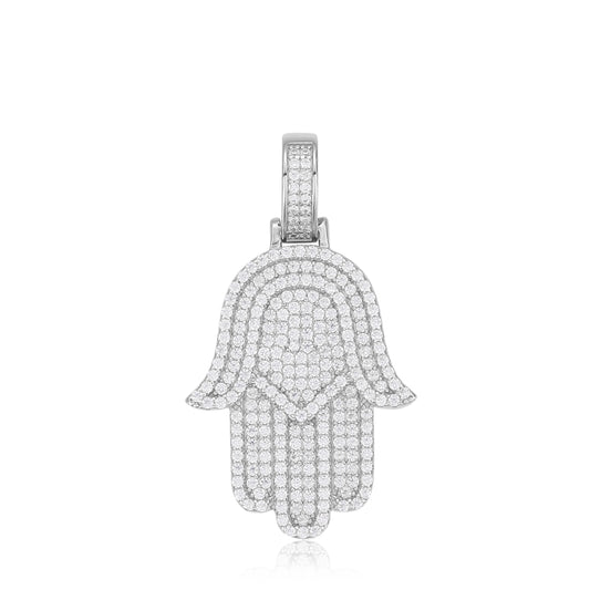 925 Silver Moissanite Palm Eye Pendant TQP0353