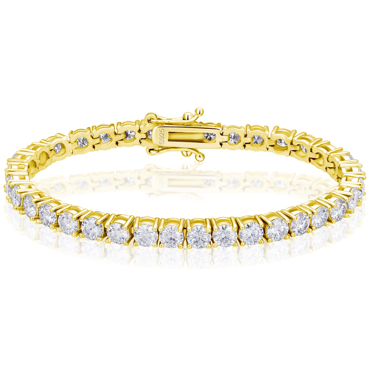 925 Silver Moissanite 3mm Tennis Bracelet TQB0002