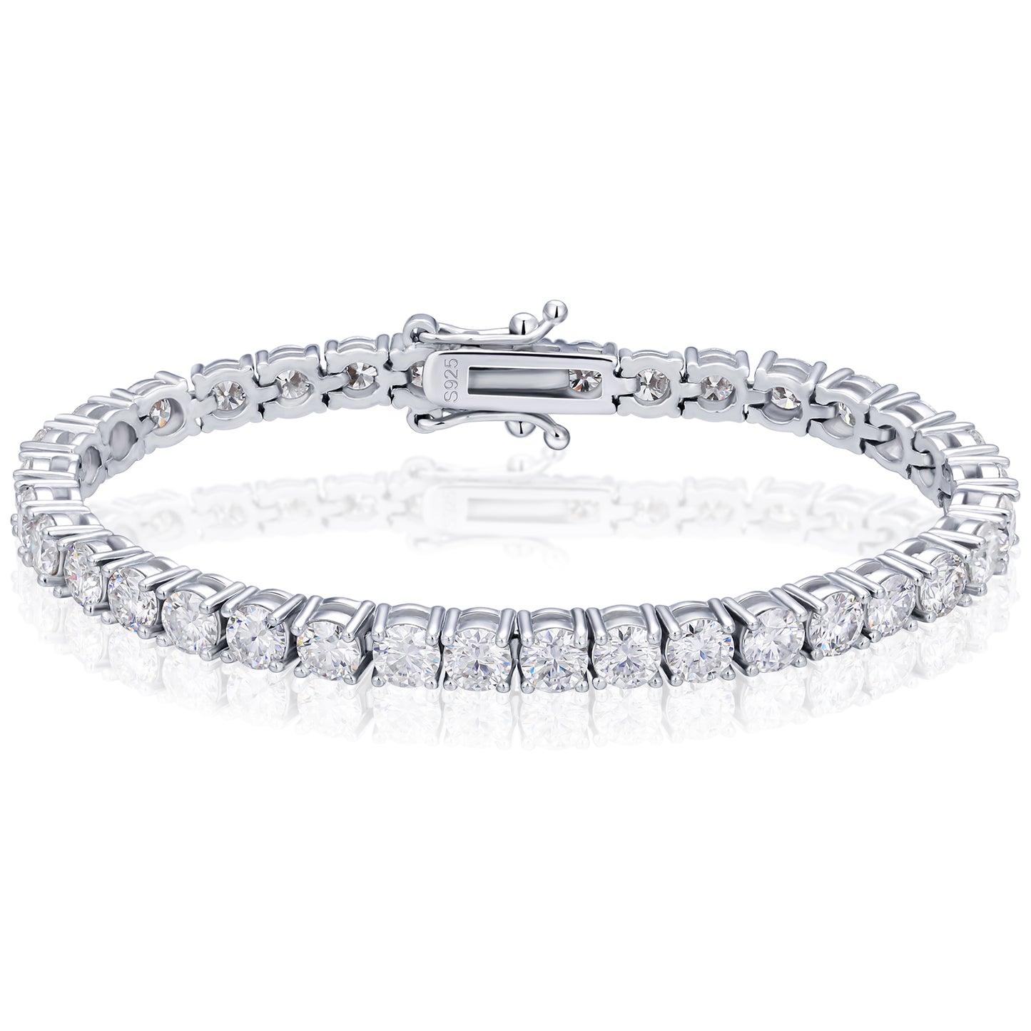 925 Silver Moissanite 3mm Tennis Bracelet TQB0002