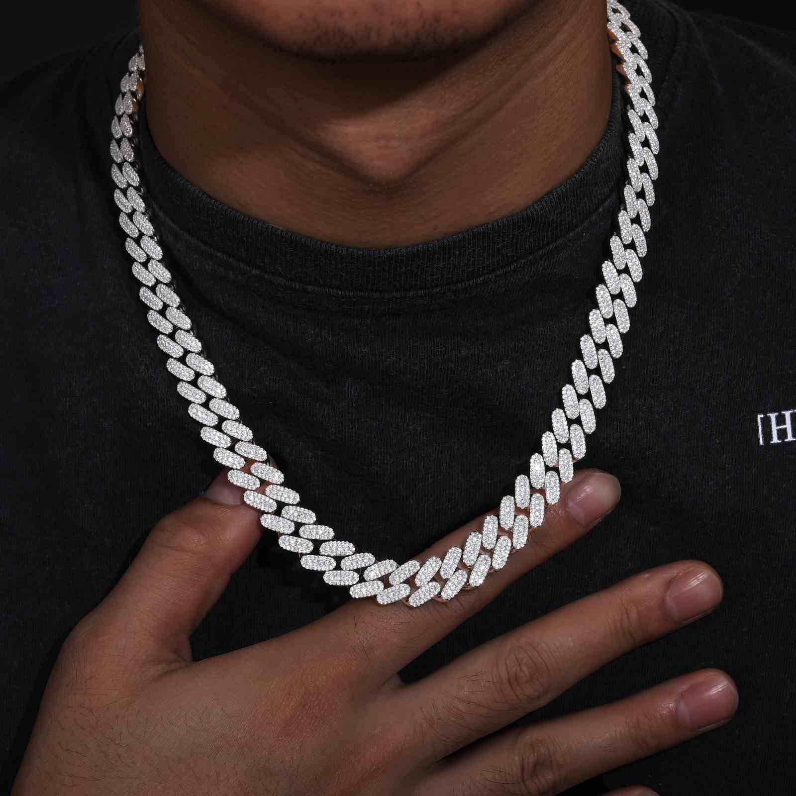 12mm 3 Rows Cuban Link Chain