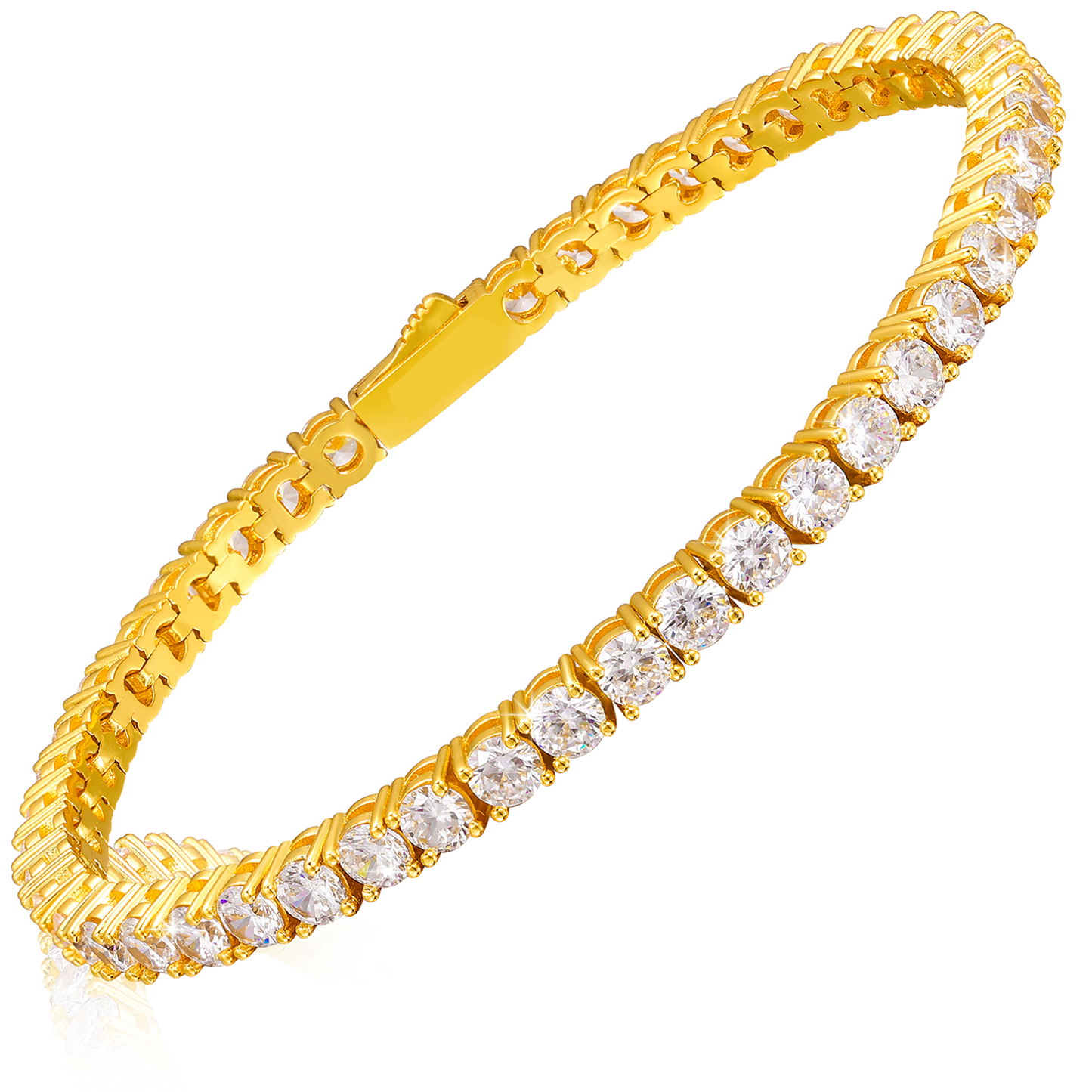 Moissanite Tennis Bracelet with Durable Stainless Steel Setting SMB0001