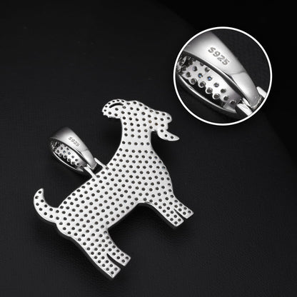 925 Silver Moissanite Goat Pendant TQP0188