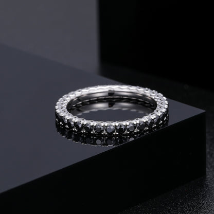 925 Silver Moissanite Eternity Band Ring TQR0001