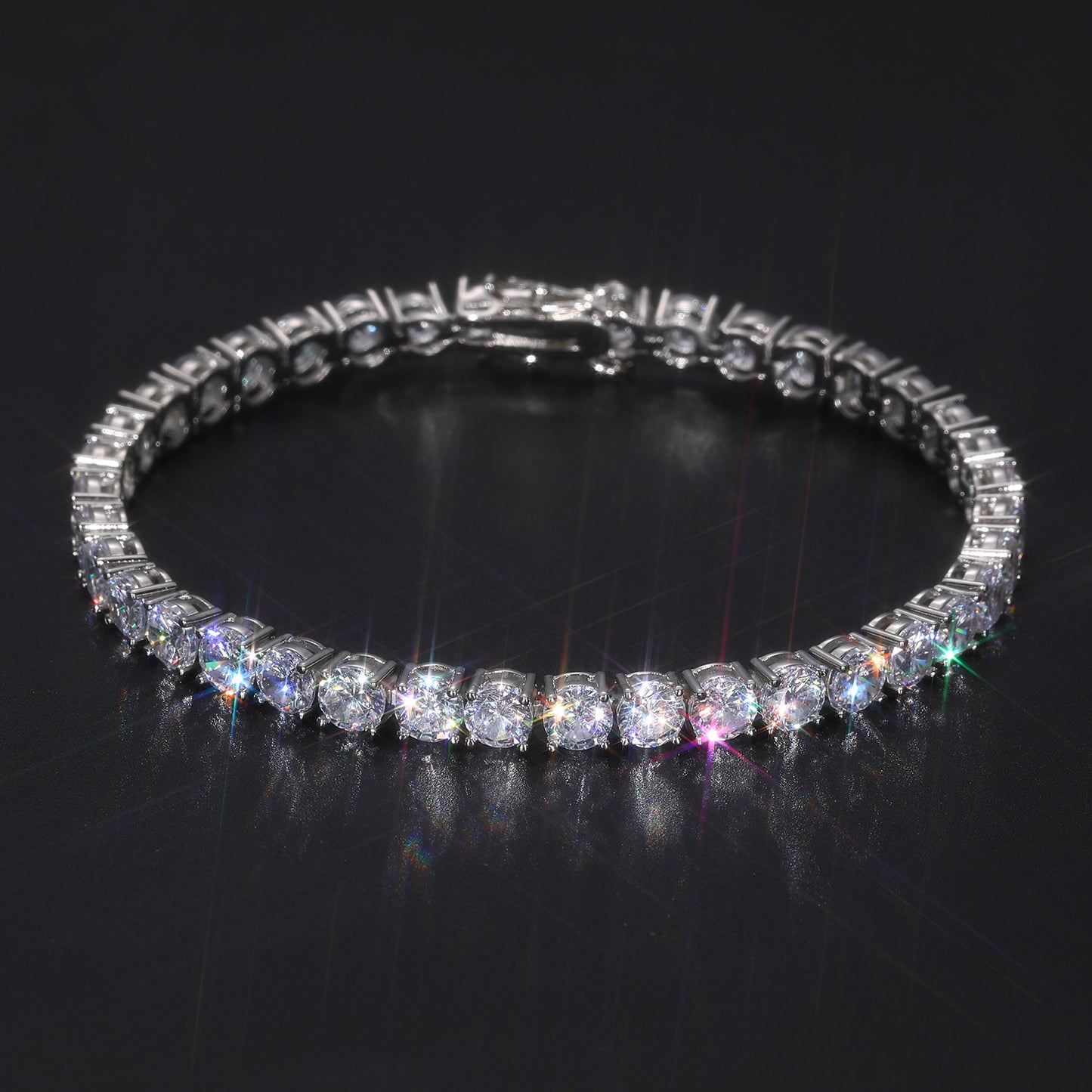 925 Silver Moissanite 4mm Tennis Bracelet TQB0003