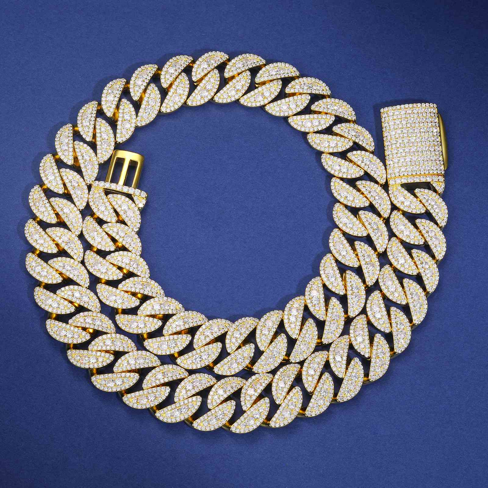 18mm Leaf Cuban Link Chain