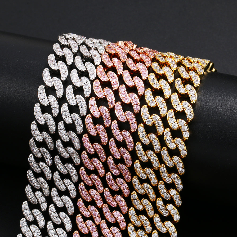 8mm Prong 1 Row CZ Cuban Link Chain CZP0412