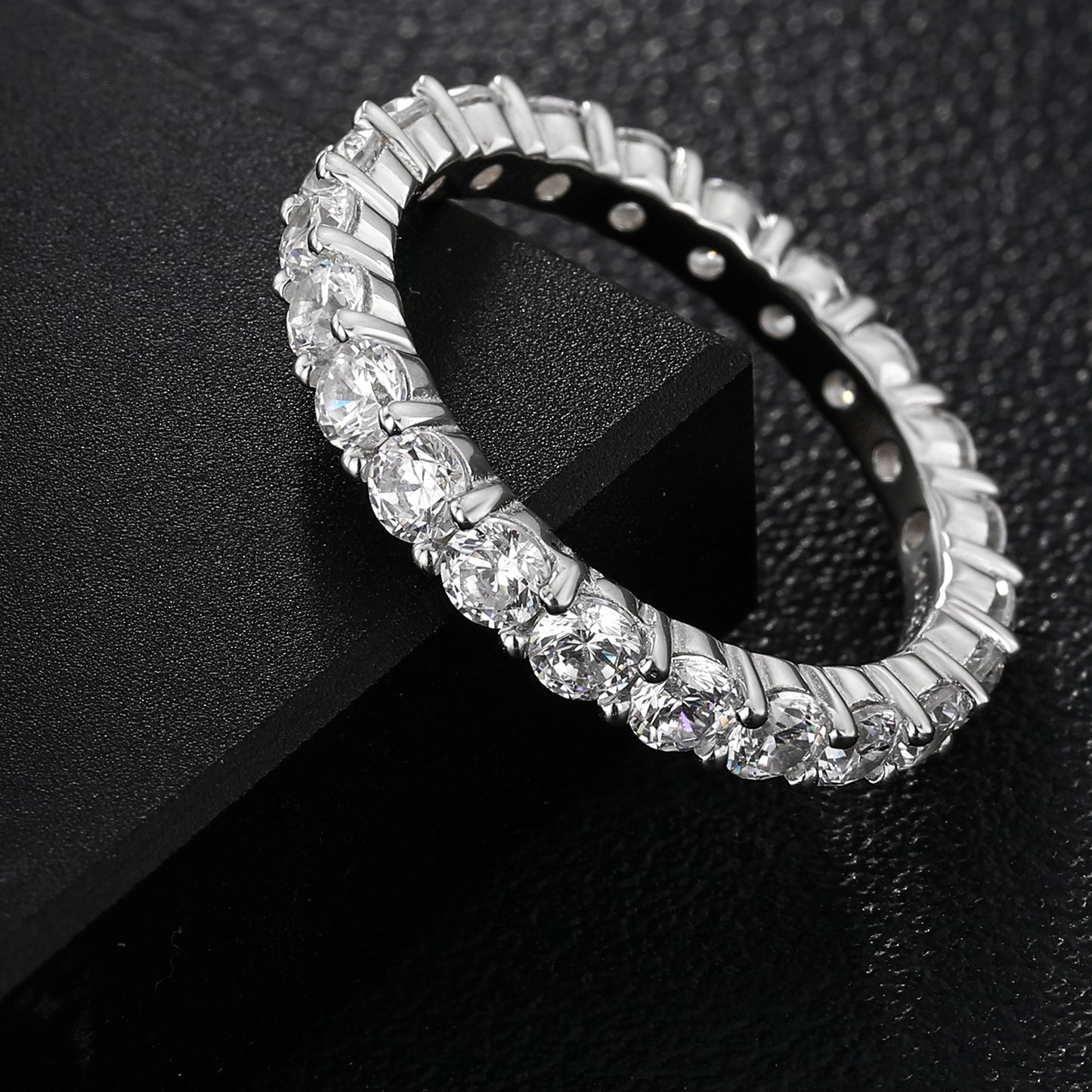 925 Silver Moissanite Full Eternity Ring TQR0008