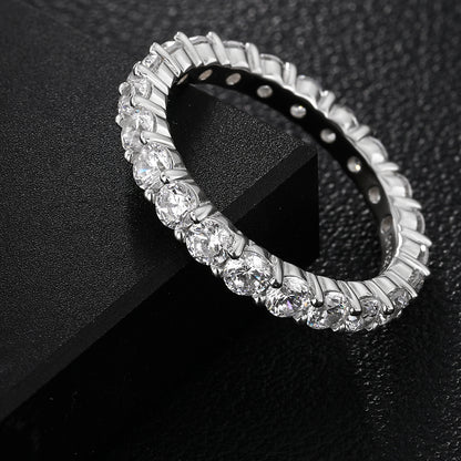 925 Silver Moissanite Full Eternity Ring TQR0008