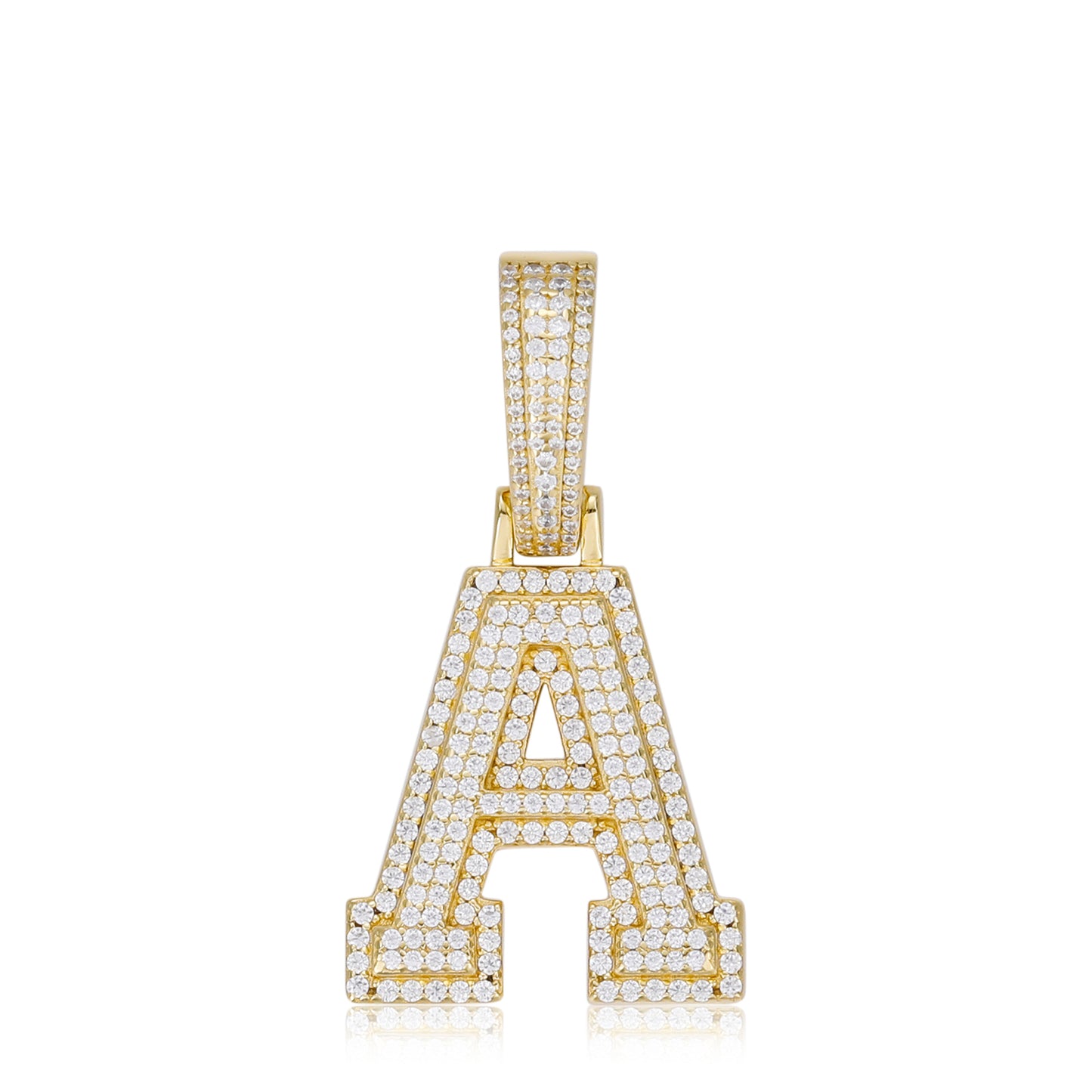 925 Silver Moissanite A to Z Initial Letter Pendant TQP0622