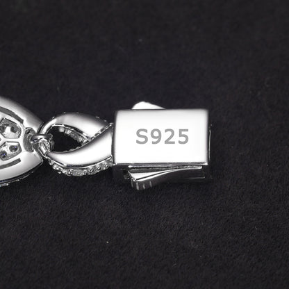 925 Silver Moissanite Eye Link Bracelet TQB0231