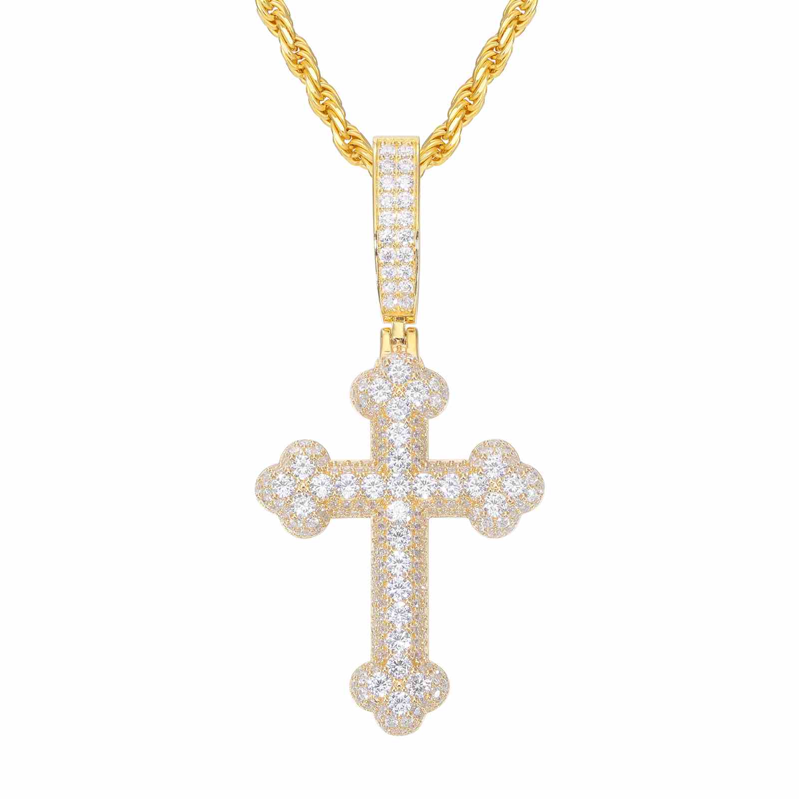 Iris Cross Pendant