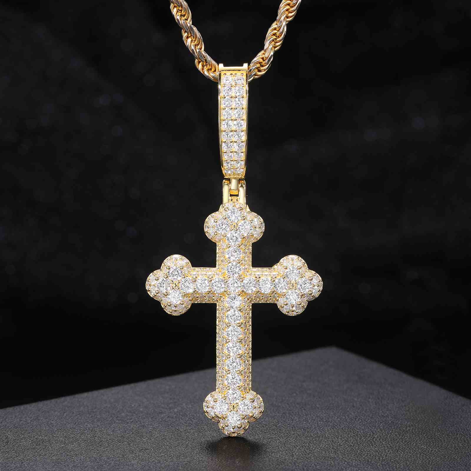 Iris Cross Pendant