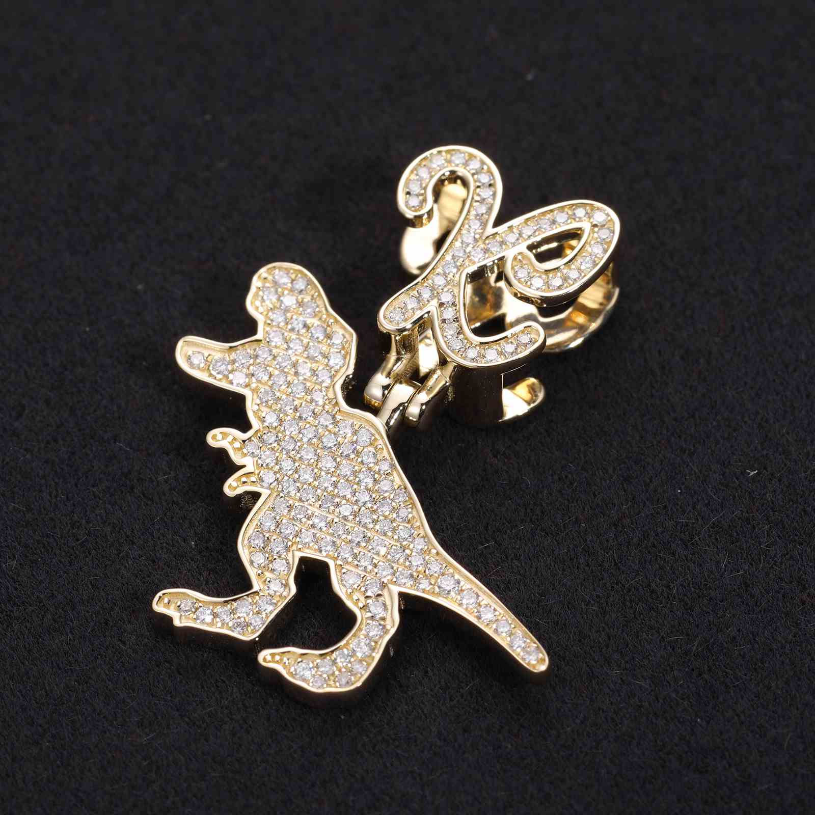 Iced Out Tyrannosaurus Pendant