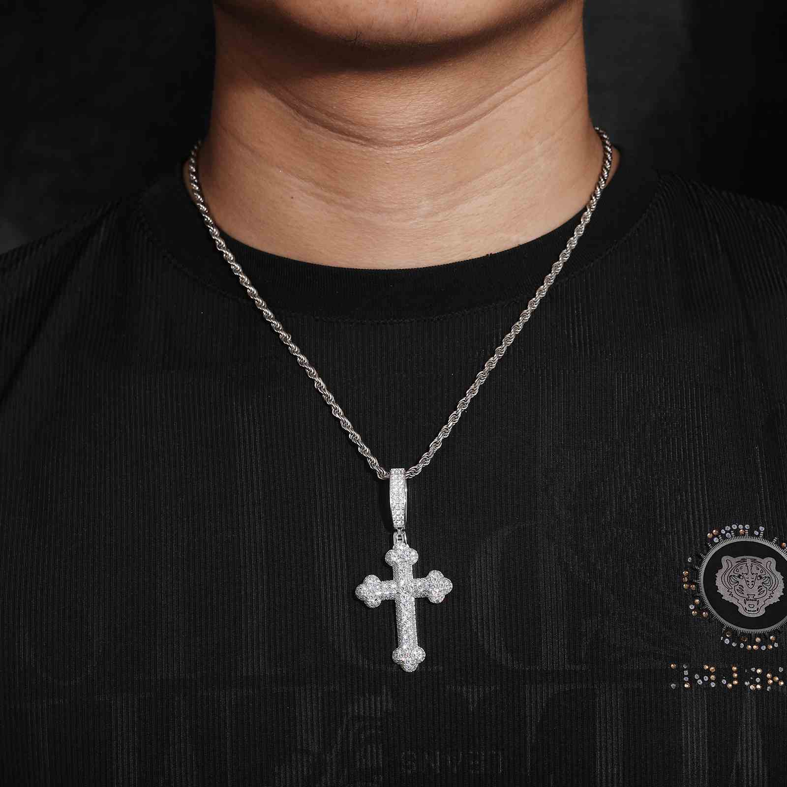 Iris Cross Pendant