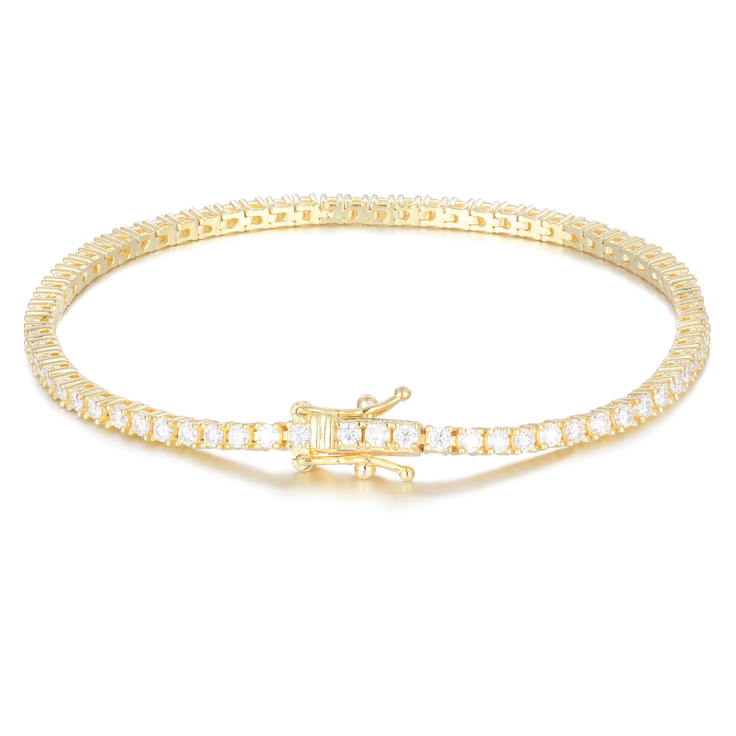 925 Silver Moissanite 2mm Tennis Bracelet TQB0289