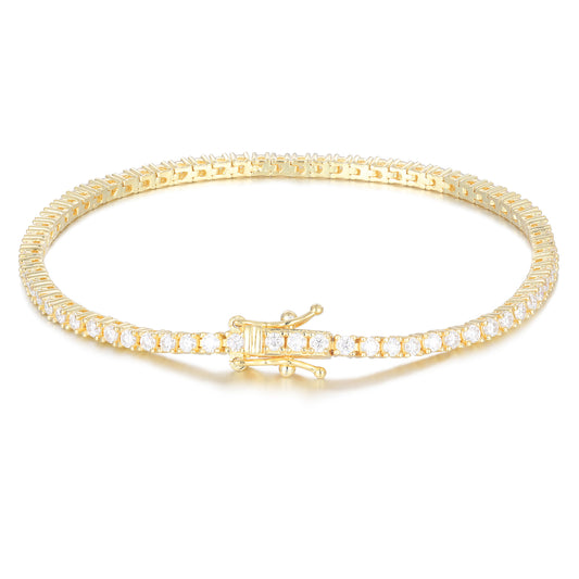 925 Silver Moissanite 2mm Tennis Bracelet TQB0289