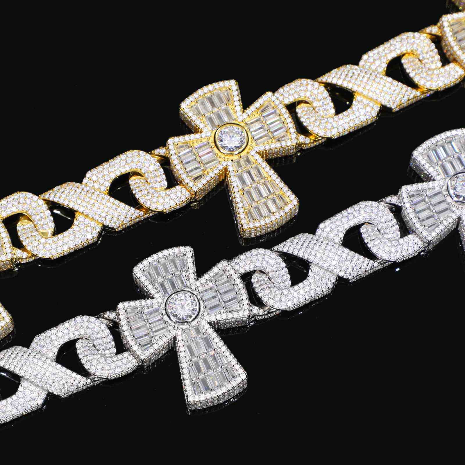 37mm Cross Cuban Link Chain