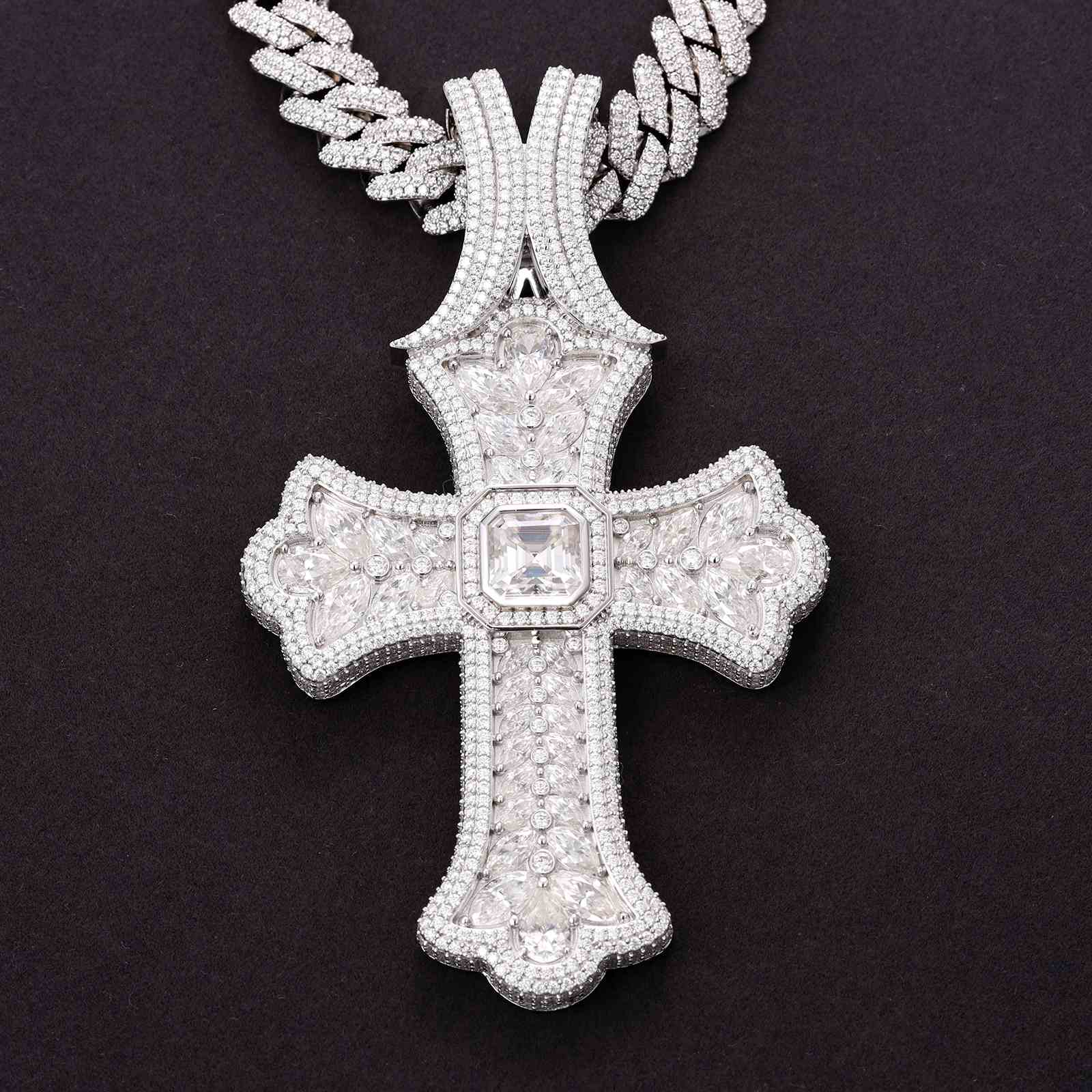 Iris Cross Pendant