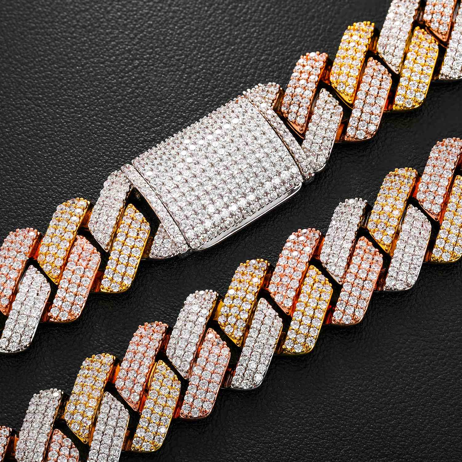 20mm 3 Rows Cuban Necklace