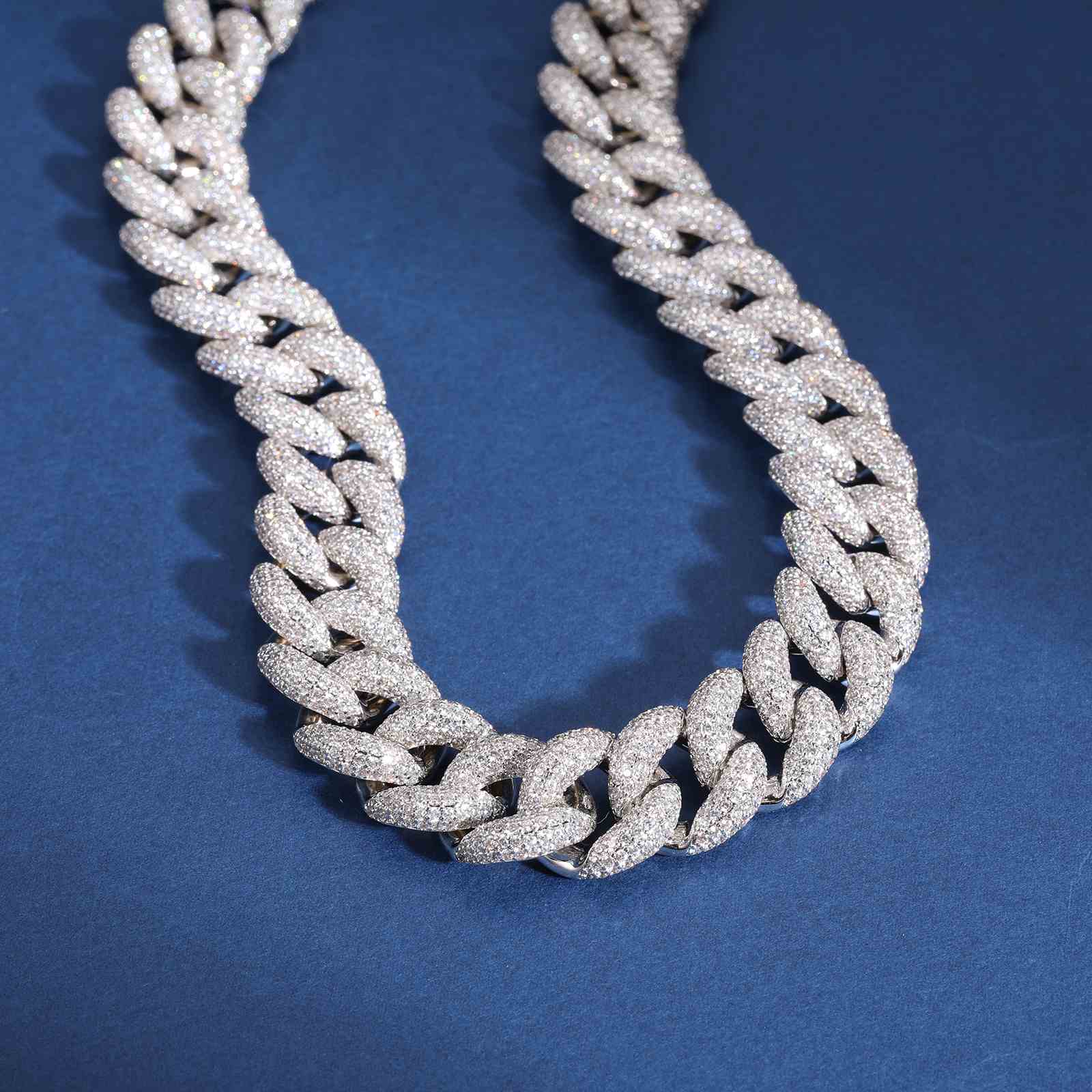 16mm 2 Rows Cuban Link Chain Necklace