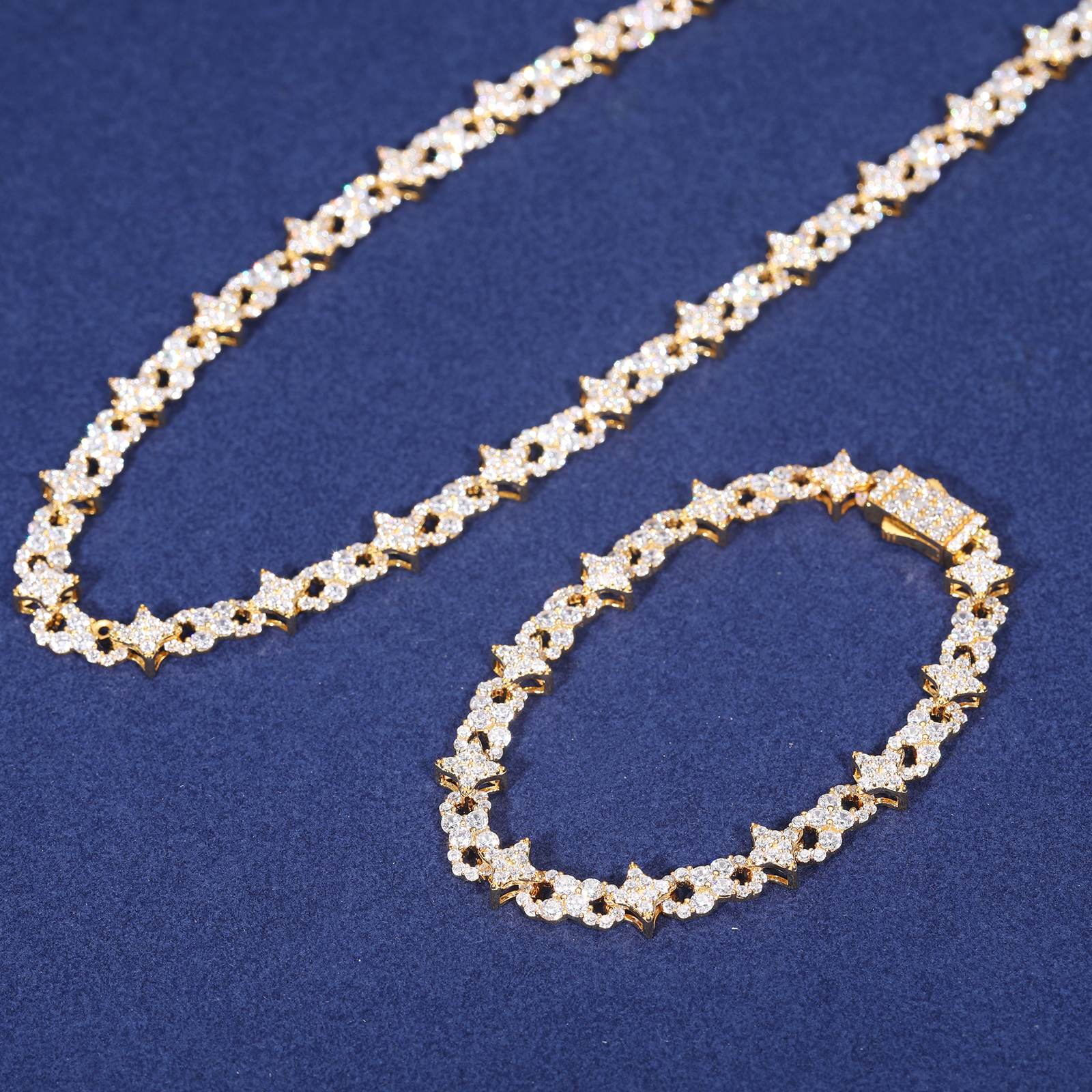 8mm Iced Star Infinity Cuban Link Chain - TUHE Jewelry