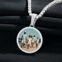 925 Silver Moissanite Iced Out Custom Photo Pendant TQP0082