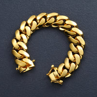 Copper Cuban Link Bracelet 10 to 22mm for Men CZBHX0196