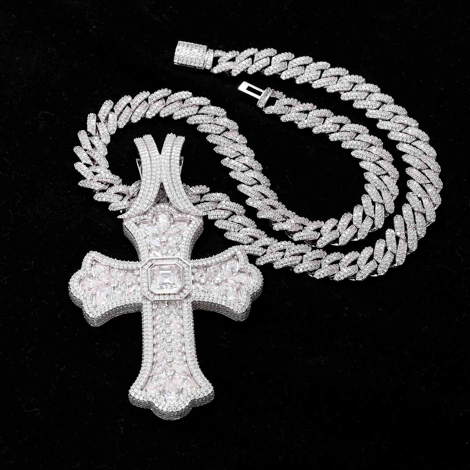 Iris Cross Pendant