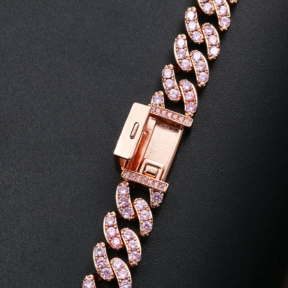 8mm Prong 1 Row CZ Cuban Link Chain CZP0412