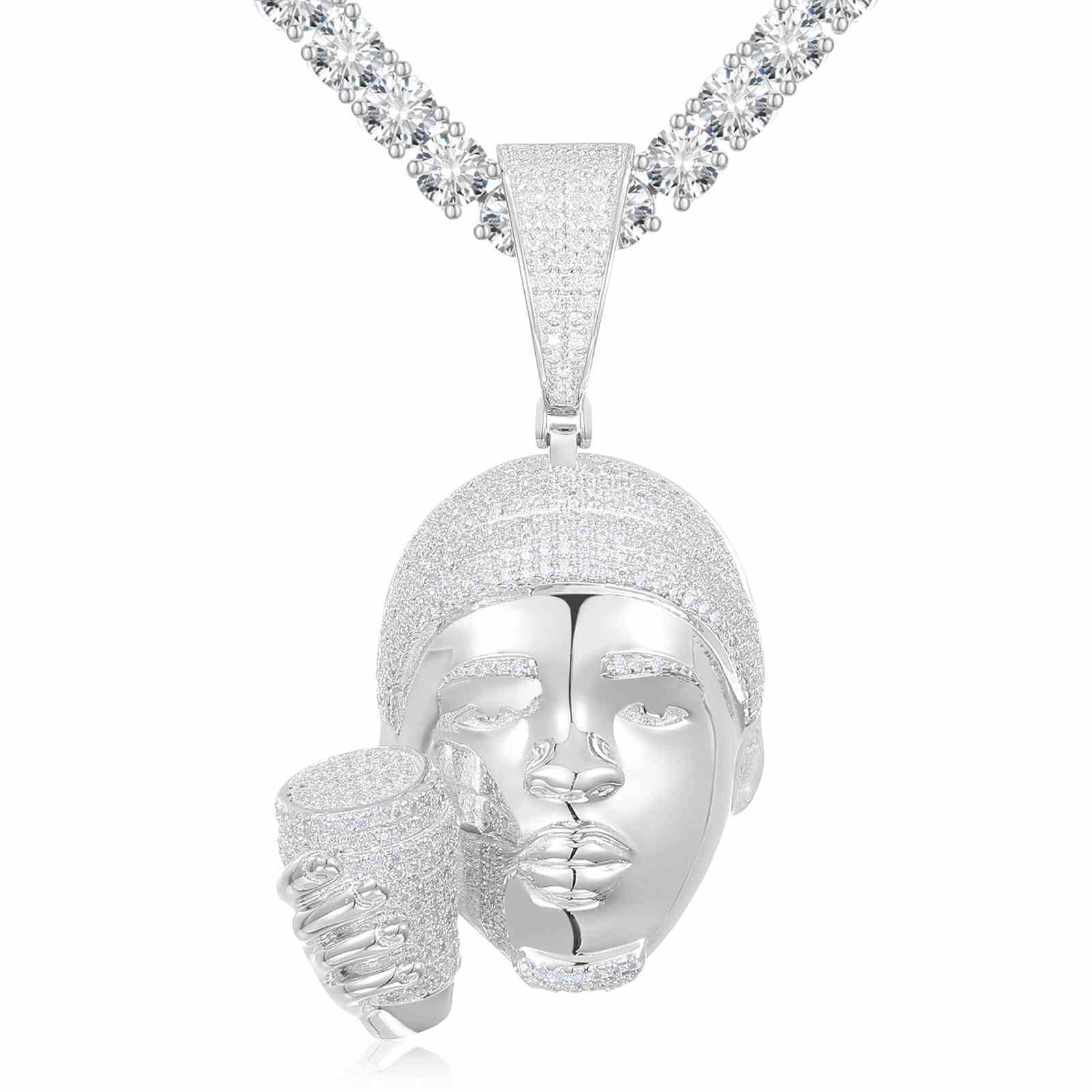 Rapper Head Pendant With Cup