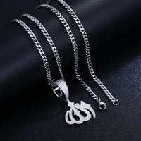 925 Silver Moissanite Iced Out Arabic Calligraphy Pendant TQP0236