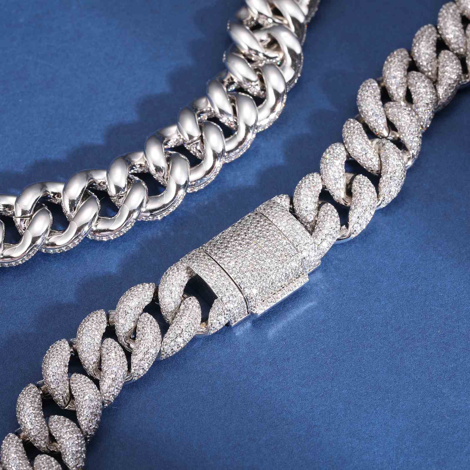 16mm 2 Rows Cuban Link Chain Necklace