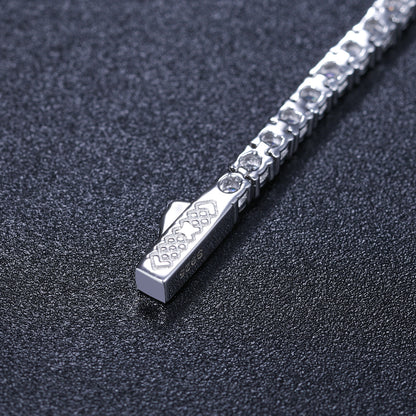 925 Silver Moissanite 2mm Slim Tennis Bracelet TQB0045