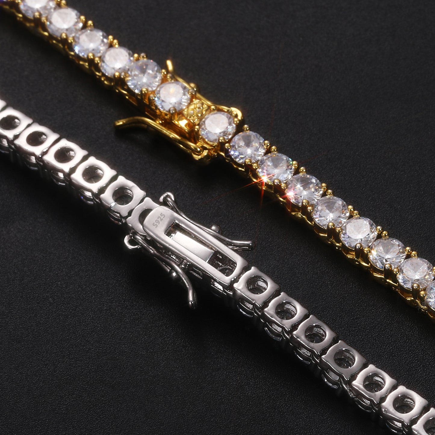 925 Silver Moissanite 4mm Tennis Bracelet TQB0003