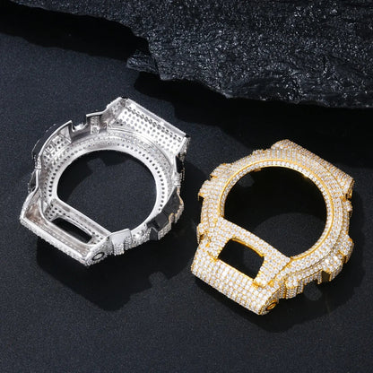 Iced Out Moissanite 925 Silver Watch Case for DW6900 TQW0001