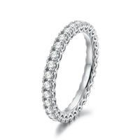 925 Silver Moissanite Eternity Band Ring TQR0001