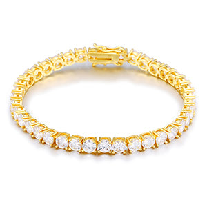 925 Silver Moissanite 6mm Iced Out Tennis Bracelet TQB0007