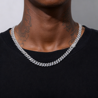 8mm Prong 1 Row CZ Cuban Link Chain CZP0412