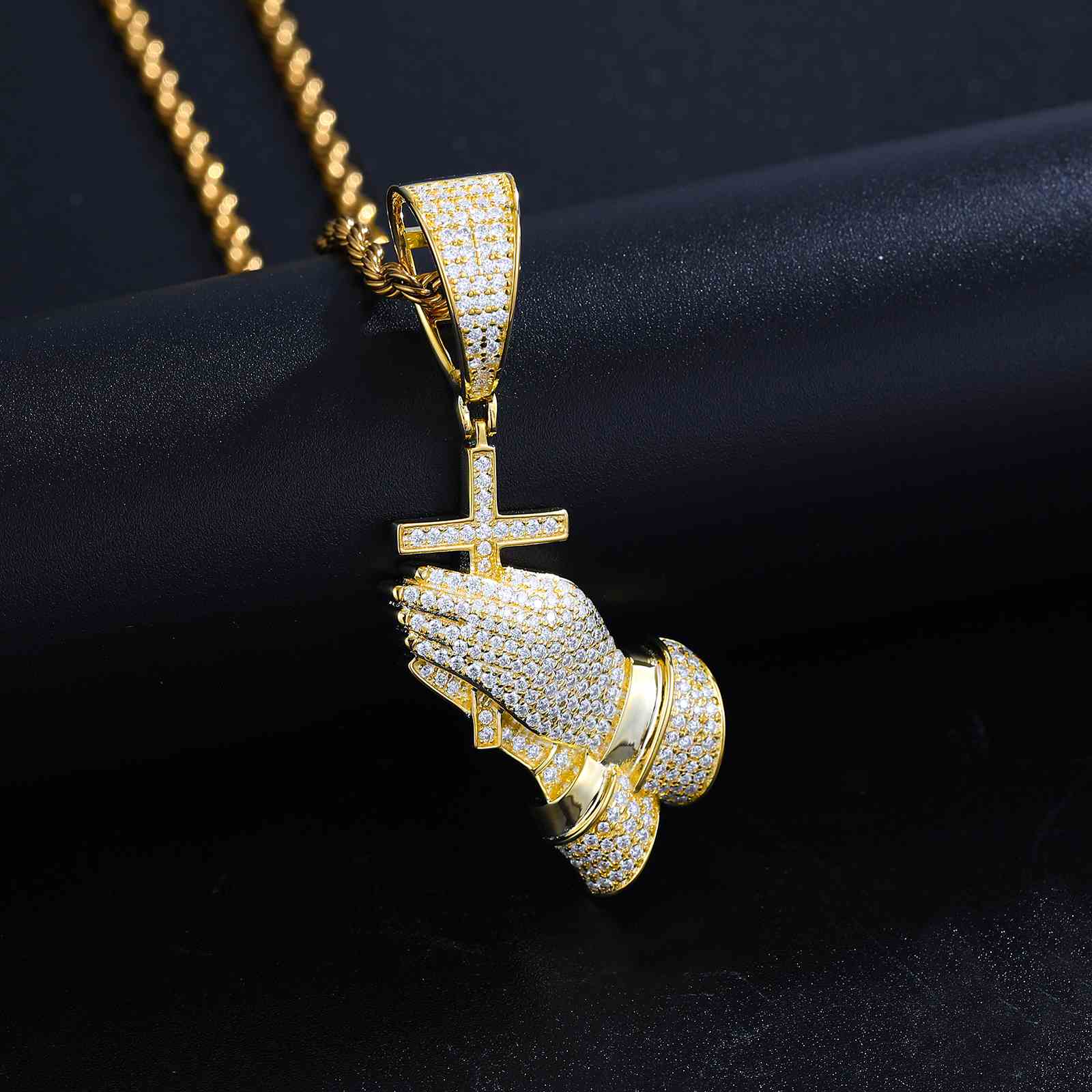 Cross Pray Hand Pendant