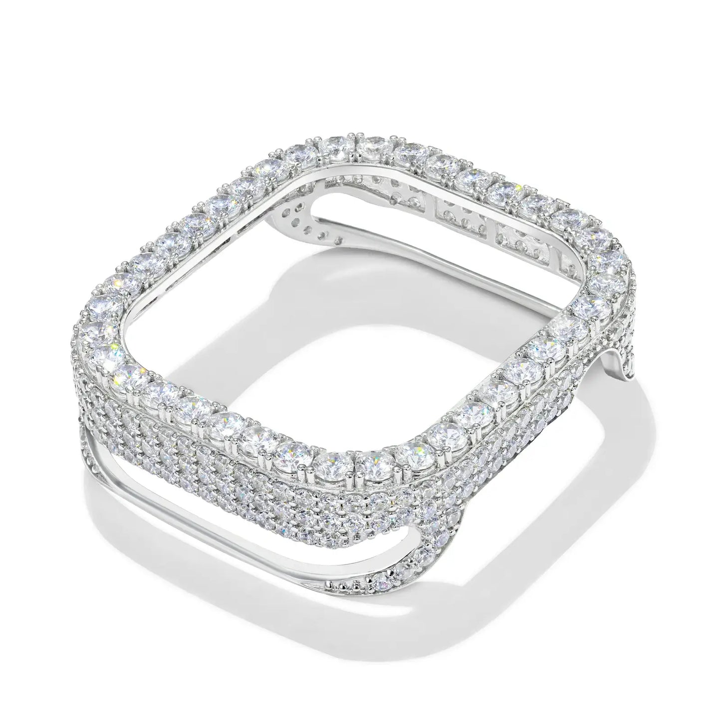Hip Hop Moissanite Iced Bezel Case Compatible with Apple Watch Series 11 TQW0003