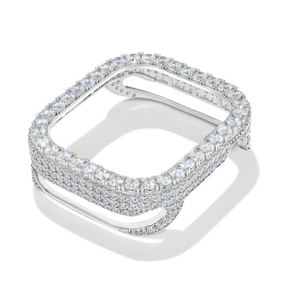 Hip Hop Moissanite Iced Bezel Case Compatible with Apple Watch Series 11 TQW0003